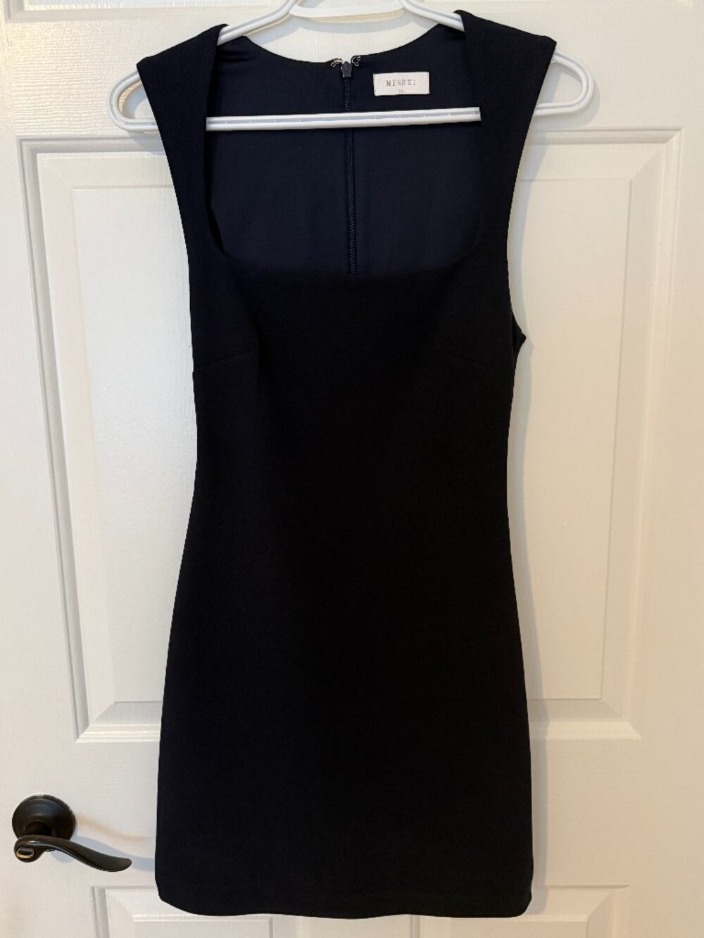 Meshki — Frida Crepe Mini Dress in Dark Navy - Picture 6 of 6